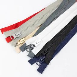 Resina Zipper Único Duplo Sliders, DIY Costura Acessórios de Vestuário, Open-End, 50-100cm, 8 #, 1Pc - Image 3