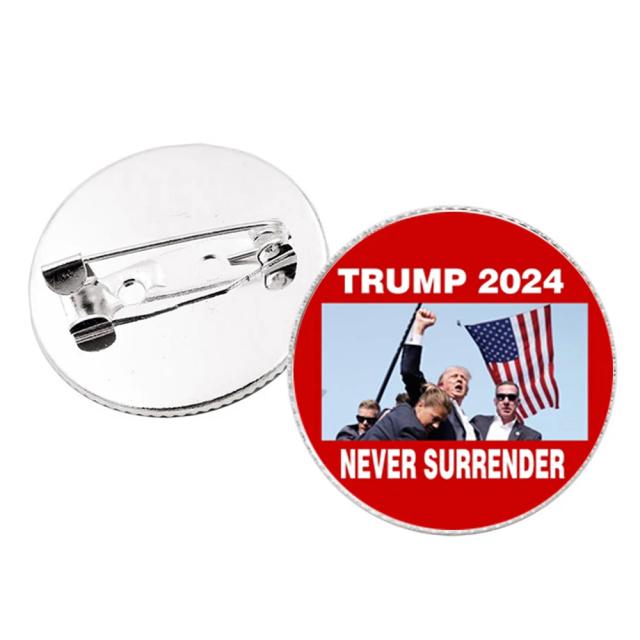 Pins de Lapela Trump e Broches Save America: Joias de Vidro para Acessórios da Nova Moda 2024