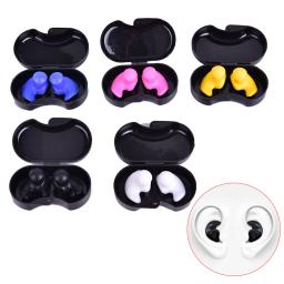 Tampões de silicone à prova d'água com caixa de coleta, esportes aquáticos, acessórios de natação, orelha à prova de poeira, 1 par - Image 2