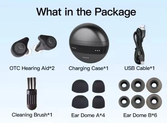 Bluetooth high-end com cancelamento de ruído aparelho auditivo amplificador de áudio APP controla aparelhos auditivos invisíveis e aparelho auditivo para perda auditiva