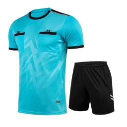 Uniformes profissionais do árbitro de futebol para o adulto, conjunto de camisas e shorts para homens, fatos macios com bolso - Image 2