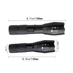Lanterna led ultra brilhante à prova waterproof, zoo/ l/ v6, com zoom, 5 modos, actiacti, para caça, bateria 18650 - Image 3