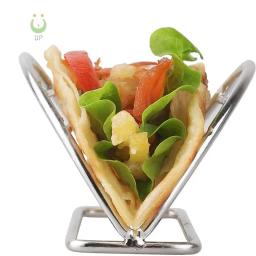 1PC 304 Titulares Taco Aço Inoxidável Rack Comida Mexicana Hard Stand Detém Cozinha Ferramenta Restaurante Food Display - Image 5