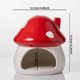 Gaiola De Cogumelo De Cerâmica para Pequenos Animais De Estimação, Produtos Pet, Suprimentos para Coelho, Furão, Chinchila, Rato, Hamster, Casa Bonita, Pet Products - Image 5
