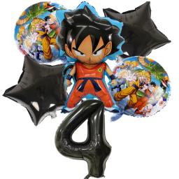 Cartoon Dragon Ball Party Balões Set, Son Goku Número Balão, Baby Shower, Decorações de Festa de Aniversário, Presentes Kids, 32 ", 6Pcs - Image 5