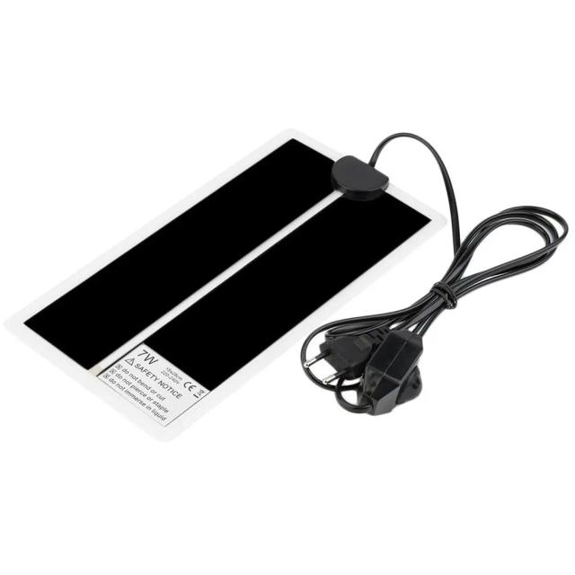 Tapete Aquecedor Super Fino para Répteis e Animais de Estimação com Temperatura Ajustável 7W 220V EU