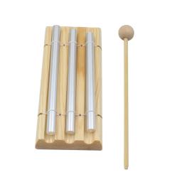 Trio mão carrilhão com malho energia, instrumento de percussão, tom puro, terapia sonora para oração, madeira carrilhão musical - Image 4