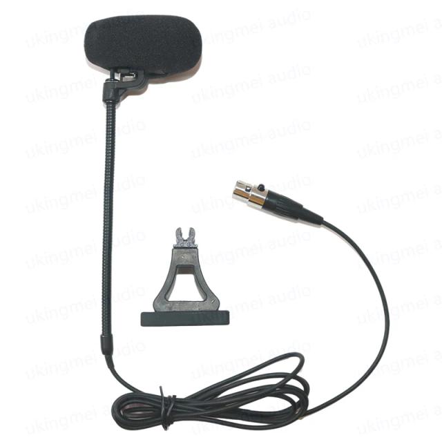 Microfone Condensador para Instrumentos Musicais com Base Magnética e Compatibilidade com Transmissor Sem Fio AKG