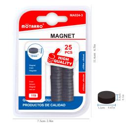 MOTINO-Extra-forte Ímãs redondos de neodímio, pequenos ímãs para construção DIY, artesanato científico e escritórios, 12mm * 3mm, 25PCs - Image 6