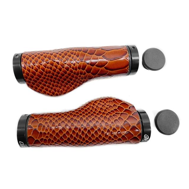 Capas de couro vintage para guidão ergonômico de bicicletas dobráveis