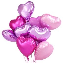 Hélio inflável coração-como balões, 18 polegadas, rosa, ouro, vermelho, para o casamento, festa de aniversário, 10pcs - Image 6