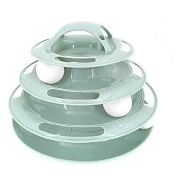3/4 níveis gatos brinquedo torre faixas gato brinquedos interativos gato inteligência treinamento placa de diversões torre produtos para animais estimação gato túnel - Image 5