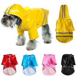 Capa de chuva impermeável do cão do plutônio do revestimento do cão para cães pequenos gatos reflexivo do filhote de cachorro raincape chihuahua yorkies poncho do animal de estimação - Image 1