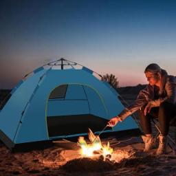 Barraca de acampamento leve de camada única, exterior, praia, mochila, caminhada, viagem, 2 pessoas - Image 4