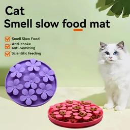 Anti-asfixia Silicone Pet Slow Alimentador Bowl, Alimentador de gato interativo, Tigela de comida, Tapete anti-asfixia - Image 2