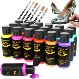 Pigmentos de couro acrílico Paint Set, Tinta de couro para sacos, sapato, artesanato DIY, impermeável, nunca desaparecendo, reparação de couro, 36 cores - Image 2