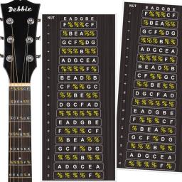 Fingerboard Guitar Fret Adesivos, Guia de Dedo, Aprenda a tocar, apto para guitarra acústica, baixo, aprendizagem de guitarra - Image 1