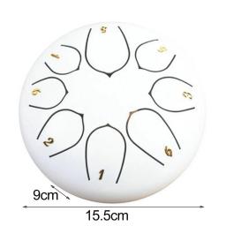 Tambor De Língua De Aço Com Chime De Chuva, Tambores De Mão, Instrumentos De Som De Cura, Tambor De Tanques De Chakra, Educação Musical, Meditação E Ioga, Zen, 15,5 cm - Image 6