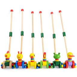 Brinquedos do bebê empurrar brinquedo de madeira walker caminhantes carrinho empurrando criança crianças carrinho andando carrinho precoce crianças aprendendo bebês 3 - Image 1