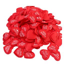 100 pçs em forma de coração esponja confetes pétalas de mesa com letras para o dia dos namorados decorações da festa de aniversário do casamento - Image 1