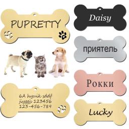 Etiqueta de identificação do animal de estimação personalizado livre gravado chaveiro para gato filhote de cachorro cão tag pingente chaveiro osso pata acessórios para animais de estimação - Image 5