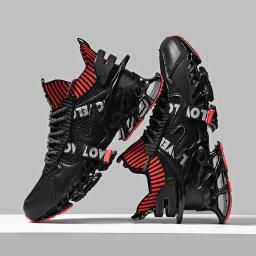 Sapato Masculino Tênis Masculinos, Casuais, de Luxo, Confortáveis, Tênis de Treinamento, Respiráveis, Estilo Mocassim, de Corrida - Image 1