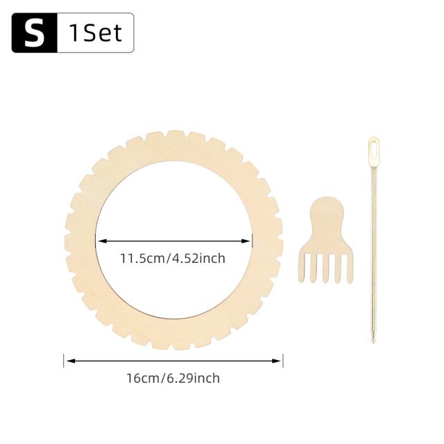 Kit Mini Tear de Tecelagem Circular para Artesanato DIY - Ferramentas Essenciais para Iniciantes e Entusiastas