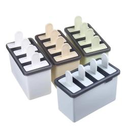 Diy cubo de gelo molde caixa sorvete suco iogurte lolly molde bandeja ferramentas quadrado 4 célula silicone picolé fabricante moldes - Image 1
