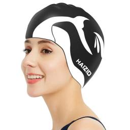 Silicone Homens Mulheres Cabelo Longo Swim Pool Hat Esportes Adultos Proteger Orelhas Natação Hat Cover Para Crianças Crianças - Image 3