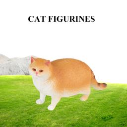 Conjunto de estatuetas de gato realistas pintadas à mão mini gatinho estátua para decoração de prateleira de mesa de escritório em casa, presente de coleção de modelo animal fofo - Image 1