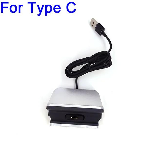 Cabo 2 em 1 USB para Carregamento de Celulares - Doca Desktop Micro USB e Tipo-C para Samsung, Huawei, Xiaomi e iPhone