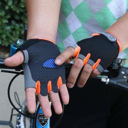 Luvas de ginástica sem dedos para mulheres, homens, ciclismo, motocicleta, levantamento de peso, fitness, bmx, mtb, acessórios de bicicleta - Image 6