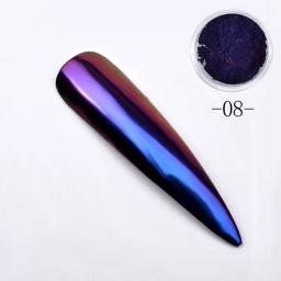 Arte de unhas camaleão aurora 0.2 de pó para espelho mágico com glitter, pigmento cromado e glitter para decoração de unhas faça você mesmo - Image 6