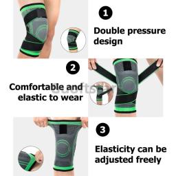 Protetor de Compressão do Joelho Adequado para Esportes, Apoio Conjunto, Tricô Seguro, Respirável e Alta Elasticidade, Proteção do Joelho, 1Pc - Image 5