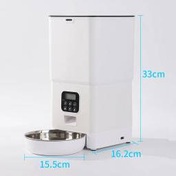 Alimentador automático para cães e gatos, grande capacidade, lento inteligente, distribuidor de alimentos, tigela de alimentação, suprimentos visível celeiro, 6L - Image 2