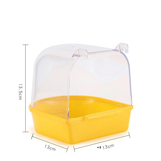 Cubo de Banho Suspenso para Papagaios e Canários - Acessório Ideal para Gaiolas e Banheiras de Chuveiro