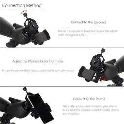 Universal Celular Adaptador, Clip Mount, Binocular, Monocular, Spotting Scope, Telescópio, Suporte do telefone, Ocular Suporte - Image 6