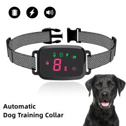 Inteligente automático anti latido coleira do cão coleira de choque para cachorro à prova coleira anti latido para cães água colar espanta cachorro ultrassonico para o cão recarregável casca stopper parar de latido - Image 1