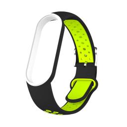 Pulseira de silicone para xiaomi mi banda 5, 6, esportes, respirável, substituição, duas cores - Image 5