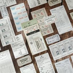 60 unidades/pacote Ticket Estilo Craft Paper Decor Junk Journal Papelaria Criativa DIY Scrapbooking Material Do Vintage Conjunto De Papel - Image 3