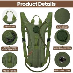 Mochila Outdoor com Bolsa de Água para Homens, Bolsa Tática, Molle, Impermeável, Caça, Caminhada, Ciclismo, Viagem, Escalada, Camping, 3L - Image 2