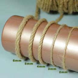Corda de juta natural para costura, Twine Roll, artesanato de Natal, cabo de juta, fio, casamento, artesanal, DIY, fita do partido, arcos decoração, 2-8mm - Image 2