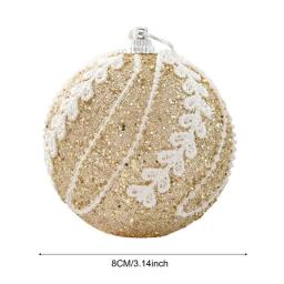 Enfeites de bola de natal lantejoulas glitter bolas pingentes árvore de natal decorações exclusivas festa de casamento melhor cena decoração suspensa - Image 6