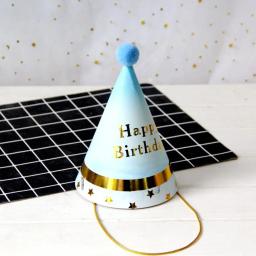 Chapéus de festa de aniversário para menino e menina, diy, artesanal, coroa, decoração do chuveiro do bebê, acessórios da foto, 1pc - Image 5
