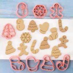Conjunto De Moldes De Biscoito De Natal, Carimbo De Biscoito, Molde De Sobremesa, Árvore De Natal Bonito, Cortador De Biscoito De Gingerbread, Fondant Geada, 8pcs - Image 4