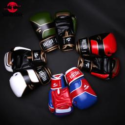 Luvas de boxe profissionais para homens e mulheres, couro, MMA Sparring, saco de soco, treinamento, luta, muay thai, crianças, luva kickboxing - Image 6