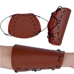 1pc novo couro armguards tiro com arco esporte acessórios de proteção tiro com arco braço guarda protetor - Image 1