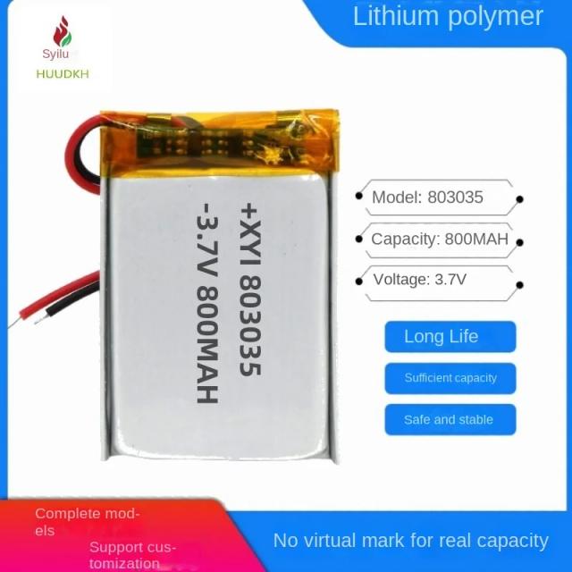 Bateria Recarregável de Lítio Polimero 650mAh para Fones de Ouvido Bluetooth 803035