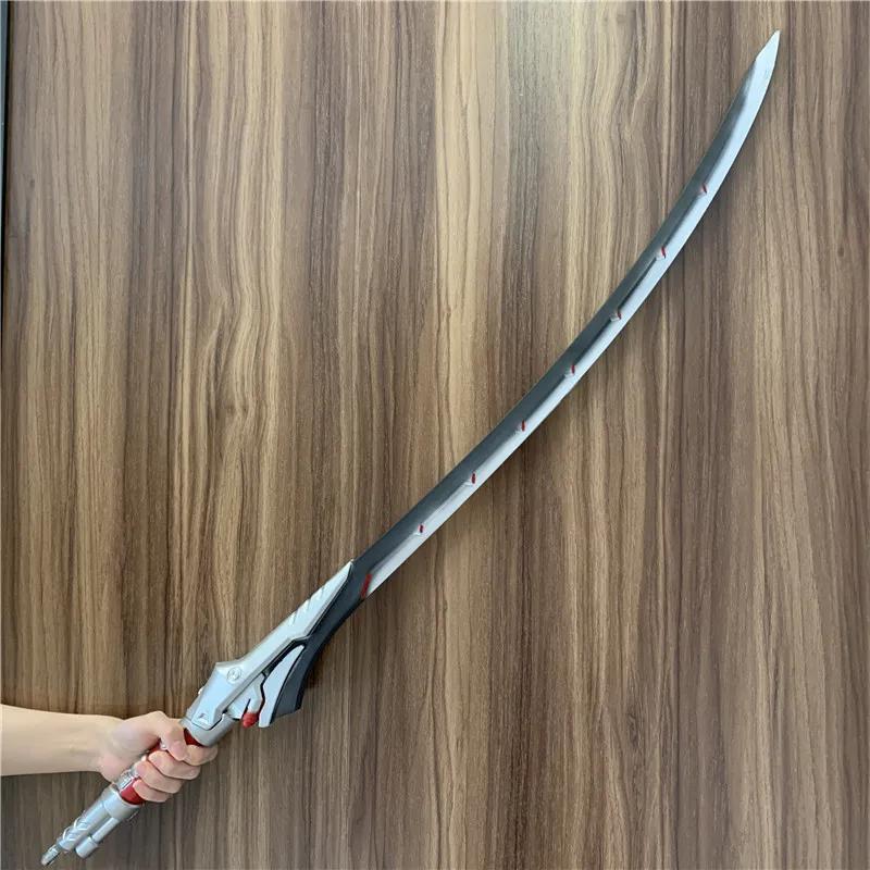 106cm jogo katana arma 1:1 cosplay espada fantasma mal ninja conjunto faca verde preto bainha role play modelo prop espada de segurança plutônio para - Image 1