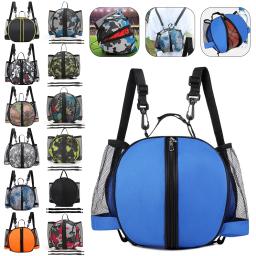 Sacos de bola de futebol em forma redonda, portátil, Oxford, Basketball Bag, elástico com zíper, impermeável, lavável, esportes ao ar livre - Image 1